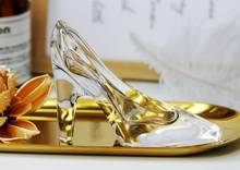 Crystal Glass Shoe Ornaments Home Living Room Bedroom Decorations Cinderella High Heels Give A Friend A Wedding Gift 2024 - buy cheap