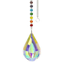 Camal 1pcs 34.5cm Hanging Colorful AB Color 76mm Crystal Prisms Suncatcher Light String Pendant Home Garden Ornament Window Part 2024 - buy cheap