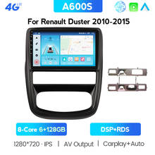 Rádio do carro reprodutor de vídeo multimídia para renault duster 1 2010 2011 2012 2013 2014 2015 navegação gps 2 din 4g android 10 6g ram 2024 - compre barato