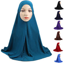 Hijab musulmán de una pieza para mujer, bufanda de Amira para la cabeza, Hijabs islámicos, turbante de cobertura completa, sombrero de oración, chal árabe, Niqab Khimar 2024 - compra barato