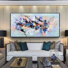 Arthyx Decorative Canvas Poster Hand Painted Abstract Oil Paintings Modern Pop Art Wall Pictures For Living Room Home Decoration 2024 - buy cheap