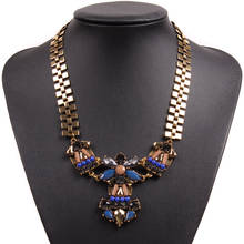 New Design Fashion Gold Color Chain Chunky Pendant Bib Choker Crystal Pendant Necklace for Girls Christmas Gift Jewelry 2024 - buy cheap