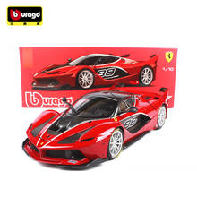 Bburago, carro de corrida fxx k, vermelho, preto e branco, versão refinada, capa rígida, simulador de alto carro de liga de metal, modelo de carro, 1:18 2024 - compre barato