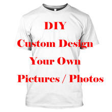Мужская футболка в стиле хип-хоп с 3D принтом «сделай сам», женская футболка унисекс с аниме, одежда, топы, мужские футболки, поставщики для дропшиппинга 2024 - купить недорого