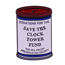 Save The Clock Tower Donation Can Lapel Pin Back To The Future Movie Prop Replica 2024 - buy cheap