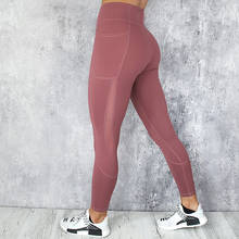 Calça legging feminina yoga ginástica, esporte fitness levantamento treino corrida treino 2024 - compre barato