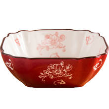 1pcs Kinglang Creative Ceramic Noodle Bowl Salad Bowl Household Rice Bowl Japanese Tableware Baking Bowl 2024 - buy cheap