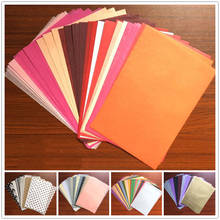 100 folha/saco a5 papel de embalagem, retro colorido impressão papel de tecido marcador de presente papel de embalagem floral 2024 - compre barato