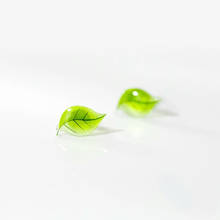 925 стерлингового серебра простой стиль милые зеленые листья серьги для женщин Девушка сладкие фрукты ювелирные изделия серьги подарок на вечеринку G2569 2024 - купить недорого