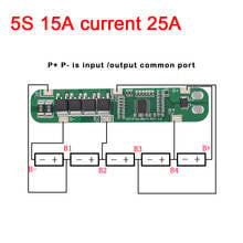 5S 18.5V 21V 18650 ion Lithium Battery Protection Board Anti overcharge over discharge 15A current 25A 5 Cell Li-ion BMS 2024 - buy cheap