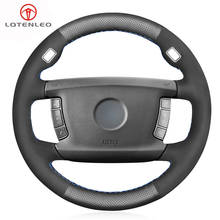 LQTENLEO Black Genuine Leather Car Steering Wheel Cover for BMW 7 Series E65 E66 730Li 740Li 745Li 750Li 755ih 760Li 2001-2008 2024 - buy cheap