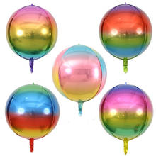 10pcs 22inch 4D Disco Rainbow Balloon Gradient Color Helium Balloon Birthday Wedding Party Decoration Baby Shower Supplies 2024 - buy cheap