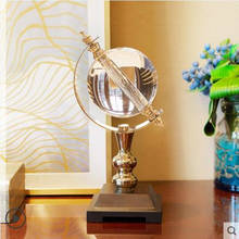Adornos artesanales de globo de cristal de estilo europeo, decoraciones de escritorio de estudio de oficina en casa, regalos de empresa 2024 - compra barato