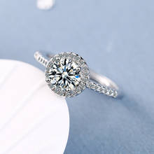Классические женские кольца из серебра 925 пробы, свадебные ювелирные изделия из 4 искусственных Цирконий, кольца для женщин, Изящные Ювелирные изделия 2024 - купить недорого