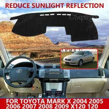 Автомобильный Стайлинг, замшевый коврик для приборной панели, пользовательский чехол, коврик для приборной панели, коврик для Toyota Mark X 2004 2005 2006 2007-09 X120 120 2024 - купить недорого