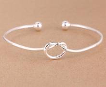 Classic Love Knot Bracelets Bangles for Women Elegant Silver Color Adjustable Heart Bangle Everyday Jewelry pulseras mujer 2024 - buy cheap