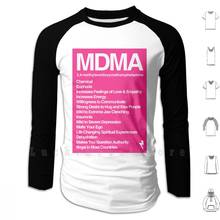 Mdma ( Molly , Ecstacy ) Public Health Information Hoodie Long Sleeve Mdma Ecstacy Molly Drug Adult Humor White Drugs 2024 - buy cheap