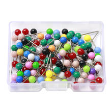 100pcs/pack Colorful Kintted Pearl Light Locating Pins Patchwork Sewing Pins Positioning Needle Garment Accessory 2024 - buy cheap
