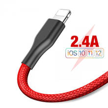 USB Cable 1M 2M For iPhone 2.4A Fast Data Charging Charger For iPhone Xs Max Xr X 8 7 6 6S 5 5S iPad Cord Mobile Phone Cables 2024 - buy cheap