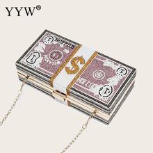 Crystals Bag Women Money Evening Clutch Diamond Painting Chain Wedding Dinner Purses And Handbags Luxury Designer Shoulder Bags 2024 - buy cheap