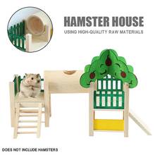 Wooden Castle Pet Hamster Maze Pet Pipeline Tunnel Fittings Tube Exercise Cage New Toy For Small Animal Nest Cage Supplies 2024 - buy cheap