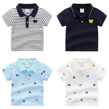 Camisa de algodão puro crianças polo-camisa roupas crianças camisetas de manga curta crianças topos roupas t bebê meninos meninas tshirt 2-6y 2024 - compre barato