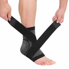 1PC soporte de tobillo 3D tejido elástico de Nylon Correa Brace bádminton baloncesto fútbol Taekwondo Fitness talón Protector 2024 - compra barato