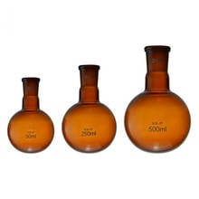 1pcs Brown round bottom flask, high borosilicate glass reaction flask with 14# 19# 24# grinding mouth Joint 50ml to 1000ml 2024 - buy cheap