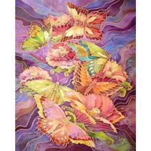 Gatyztory Butterfly Frame DIY Painting By Numbers Handpainted Oil Painting Canvas Colouring Artwork Wall Decor 2024 - buy cheap