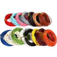 Cuerda de cuero genuino para fabricación de joyas, cuerda de hilo Redondo de 2mm, 16 colores, 5 metros/lote 2024 - compra barato