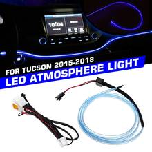 Car Interior LED Dashboard Frame Light Instrument Panel Trim Atmosphere Light for Hyundai Tucson 2015 2016 2017 2018 2024 - buy cheap