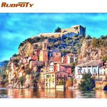 RUOPOTY Frame Picture Classical Landscape Diy Painting By Numbers Acrylic Paint On Canvas Handpainted For Home Wall Art Decors 2024 - buy cheap