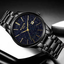 Relógios masculinos de luxo, relógios de aço para homens, relógio de quartzo a prova d'água com calendário 2024 - compre barato