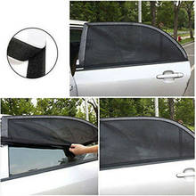 Black Auto Sunshade Curtain 2Pcs Car Sun Visor Rear Side Window Sun Shade Mesh Fabric Sun Visor Shade Cover Shield UV Protector 2024 - buy cheap