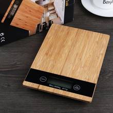 Household High Precision Digital Display Electronic Kitchen Baking Bamboo Scale 2024 - buy cheap