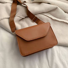 Simple Flap Shoulder Bag Women PU Leather Crossbody Bag Small Square Bag Casual Messenger Bag Fashion Handbag Lady Purse Bolso 2022 - buy cheap