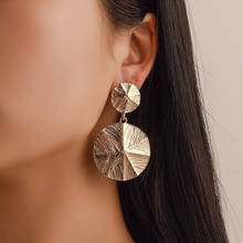 Modyle New Brand Gold Silver Color Metal Geometric Irregular Drop Dangle Earrings For Women 2024 - buy cheap