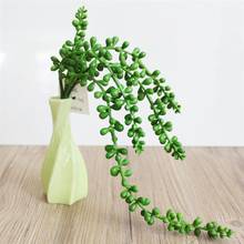 Green Vine Artificial Succulents Pearls Fleshy Branches Wall Hanging Plastic Rattan Plants Fall Home Wedding Decoration Flower 2024 - buy cheap