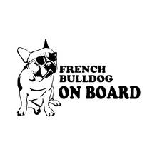 French Bulldog on Board Funny Dog Car Sticker Automobiles Motorcycles Exterior Accessories Reflective Vinyl Decals 2024 - buy cheap