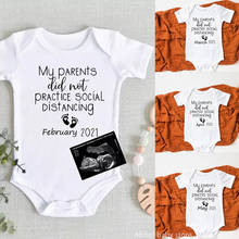 Funny Social Distancing My Parents Did Not Practice Social Distancing Baby Bodysuit Baby Announcement Pregnancy Reveal Ropa 2024 - buy cheap