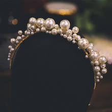 NiuShuya-diadema de perlas de Diamante para dama de honor, Tiara hecha a mano para boda, graduación, accesorios para el cabello para mujer 2024 - compra barato