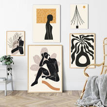 Matisse abstrato menina linha do corpo pintura em tela preto bege minimalista ilustração da parede arte cartaz e impressão nordic decoração casa 2024 - compre barato