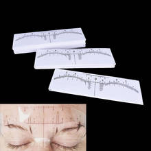 10pcs Permanent Makeup Eyebrow Shaping Tools Tattoo Measurement Rulers Sticker Disposable Accurate Eyebrows Ruler Stickers 2024 - buy cheap