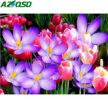 AZQSD Diamond Embroidery Full Display Flower 5D DIY Diamond Painting Floral Cross Stitch Needlework Home Decor Handicrafts Gift 2024 - buy cheap