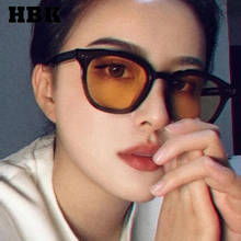 HBK Fashion Square Sunglasses Women Men Luxury Brand Design Black Orange Big Shades Unisex Driving Eyeglasses Travel UV400 2024 - buy cheap
