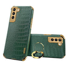 Funda de teléfono con textura de cocodrilo para Samsung Galaxy S21, S20 Ultra Plus, S20FE, con hebilla de anillo para Samsung S20 FE Note 20 Ultra 2024 - compra barato