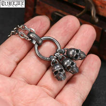 100% 925 silver Skull Pendant vintage thai silver Skeleton pendant PUNK Jewelry Man Pendant 2024 - buy cheap