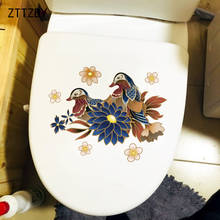 ZTTZDY 25.3×19.5CM Hand Painted Mandarin Duck Toilet Cover Decor Classic Home Bedroom Wall Stickers T2-1321 2024 - buy cheap