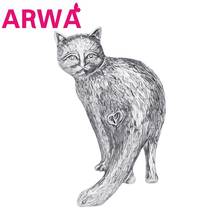 ARWA сплав античное посеребренное покрытие элегантная кошка котенок Броши Одежда украшение для шарфа ювелирные изделия для леди девушки очаровательные свадебные подарки 2024 - купить недорого