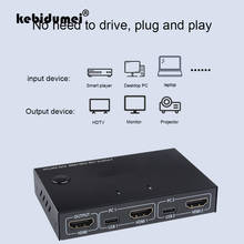 Kebidumei-conmutador USB 4K KVM, caja divisora de 2 puertos, HDMI, KVM, para compartir teclado de impresora, ratón, KVM, HDMI 2024 - compra barato